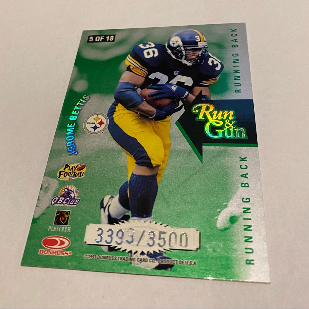 Jerome Bettie/Kordell Steward Leaf 1997 Insert Run & Gun vintage collectible - Picture 2 of 5